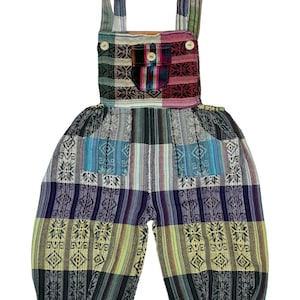 Boho Overalls, Handmade Cotton Overall,  Handmade Romper, Hipster Overalls, Children&#39;s  Jumpsuit, SIZE 6  Babyshower gift, FREE SHIPPING