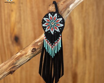 Yazilind Fascia Per Capelli Boho Con Perle Nodo Largo - Nero, Morbida Ed Elastica, Accessorio Per Donna