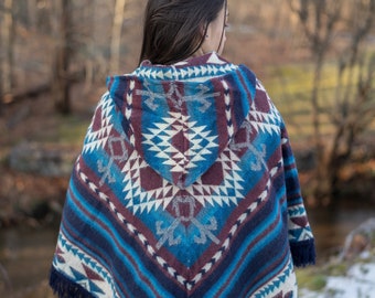 Unisex Alpaca poncho. V Shaped Style.  Lightweight but Super soft and warm. Crafted with Alpaca Wool. Gift Ideas