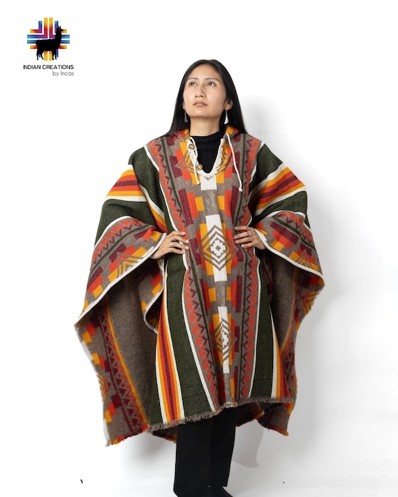ne Quittez pas　Wool Emb Poncho Vintage 90s NEWPORT NEWS Womens Suede Leather Poncho Cape