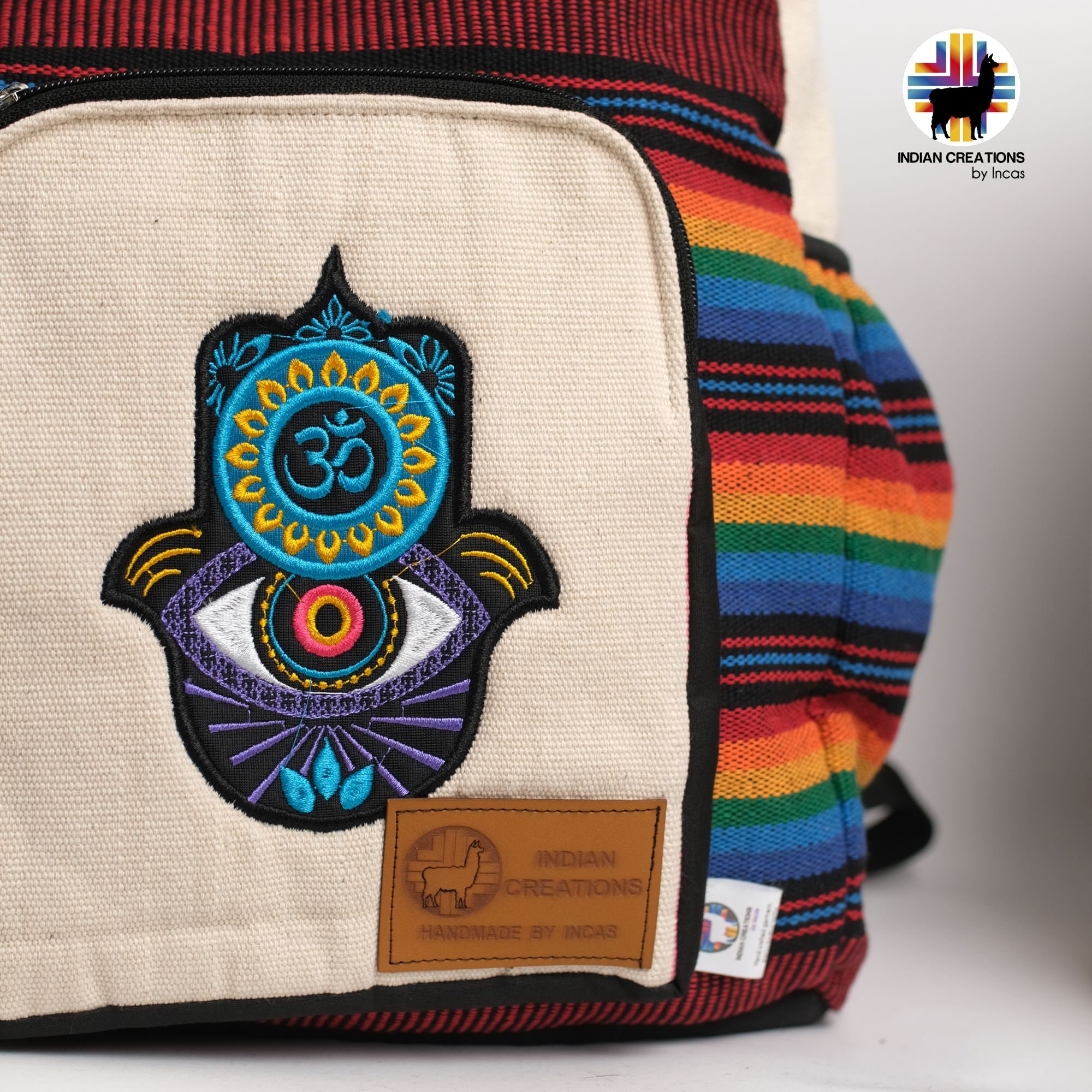 Handmade Cotton Backpack (hamsa) Unique and Accessible  display picture 3