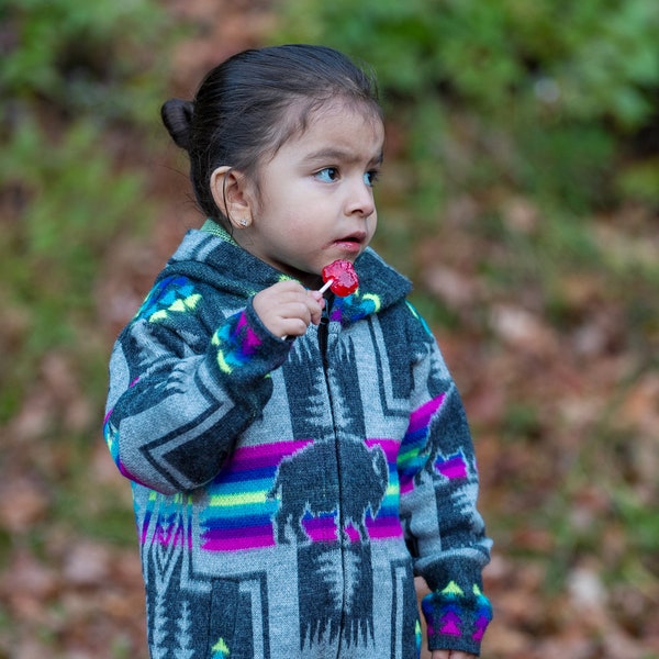 Handmade Alpaca Toddlers/Kids Jackets. (Buffalo Dreams) Super Soft, Super Warm, Super Cute. Free Shipping! Gift Ideas