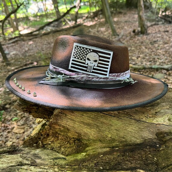 Black Boho Panama Silver Skull Hat With Wide Brim, Fedora Hat, Spring Summer White Western Skull Cowboy, Cowgirl Hat, Men Women Retro  main image 4