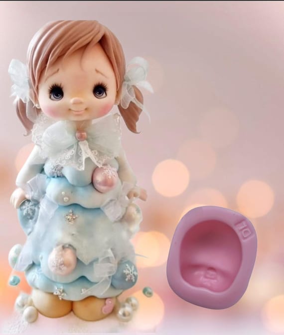 3D Dolls Face stampo in Silicone Human Baby Face Soft Clay Mold strumenti per decorare torte caramelle al cioccolato Cupcake Topper stampi per sapone in argilla  15