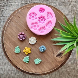 Flowers Silicone Mold Leaf  Flowers Mold For Fondant Polymer Clay Porcelain cold.