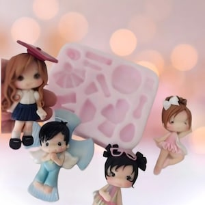Cute Silicone Mold Dolls | Mold Princess Doll | Mold Porcelain Cold | Clay Mold Making Resin | Mold for Various Dolls | Mold Body Fema