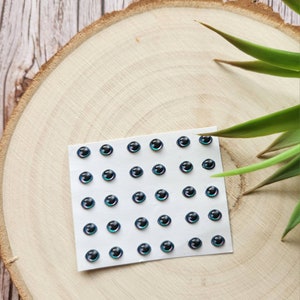 Eyes 3D Stickers, Ojos 3D ojos autoadhesivos ,cold porcelain, foam art, crafts for dolls adhesive sticker3d.