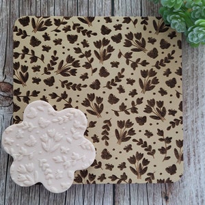 Floral Rubber Texture Mat for polymer clay| Clay stamp| Texture mat| Polymer Clay Tools| Earring Making| Polymer clay texture sheet