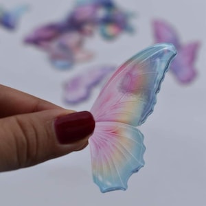 Fairy wings Dozen Big - butterfly wings - resin wings - colorful acetate wings - fairy wings - crafting wings - little wings