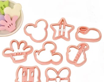 Mickey Mouse shapes Clay Cutters - Cookie Cutter Kit Mouse Shape, Clay Cutter, Disney clay Cutter Cute Cutter- Fondant Cutters.