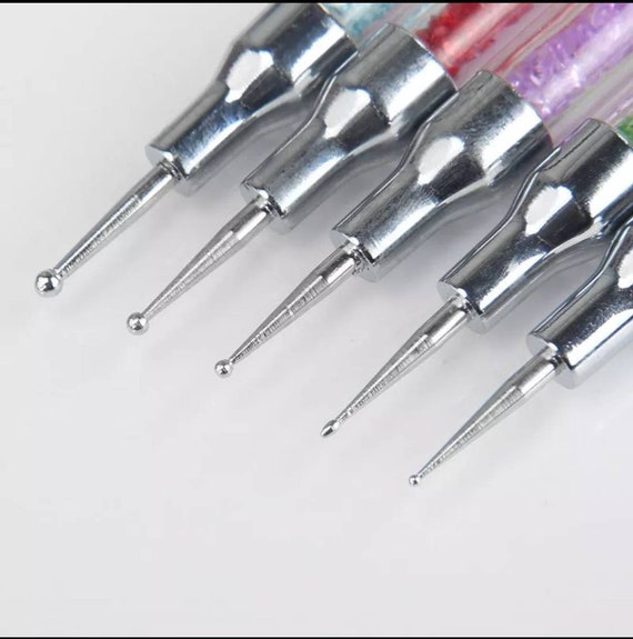 Sourcing Map 5 Pcs Silicone Clay Sculpting Tool Double-Ended Rubber Tip