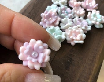 Bloemvorm polymeerklei set van drie | Set polymeerklei lentevormen | Bloemenkoekvormer | klaver uitsnijderset.