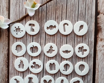Clay Extruder Discs Set 20 | Extruder Form Disc For Polymer Clay, Porcelain Cold | Extruder Discs Circle |  Polymer Clay Fondant Tools