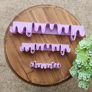 Set med chokladdroppformar | Droppformar av polymerlera | Droppformar av fondant | Chokladkaskad | Smältande chokladridå