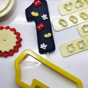 Numbers Cookie Cutter 0-8 Set- Fondant cutters, Clay, porcelain cold.