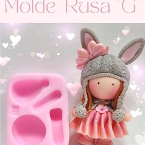 Molde de silicona Rusa G, molde de silicona flexible porcelana fría, muñeca de silicona, Molde de silicona Rusa G porcelana fria