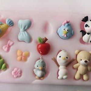 Silicone Mold Cute Mini Animals | Figurine DIY Craft | Polymer Clay Jewelry Earrings Making Mini Stud | Clay Jewelry Animals | Clay Supplies