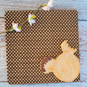 Style Waffle polymer clay texture sheet 14x14 CM., Clay stamp, Texturizador de caucho,tapete texturizador, porcelain cold texture mat.