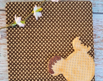 Style Waffle Polymer Clay Texture Sheet 14 x 14 CM., Tonstempel, Tapete Texturporzellan, Porzellan kalt textur Matte.
