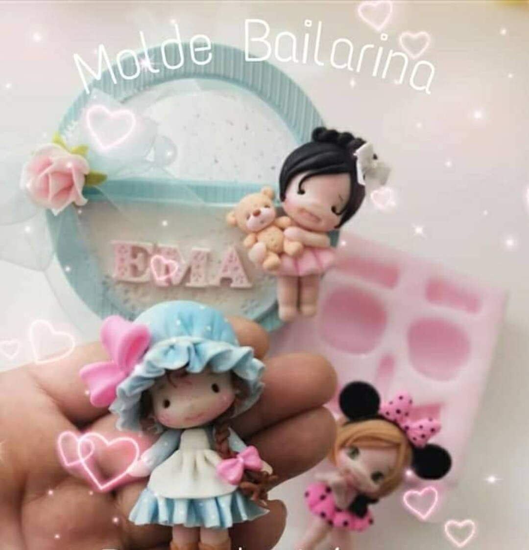 Stampo In Silicone A Forma Di Ballerina Ballerina Per Fondente, Cioccolato, Torte, Stencil Per Decorare Argilla, Utensile Da Cucina