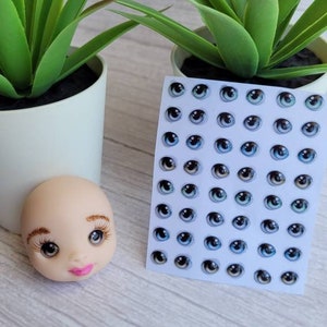 Eyes 3D Stickers,Ojos 3D ojos autoadhesivos ,cold porcelain,porcelana fria,foam art, crafts for dolls,adhesive sticker3d.
