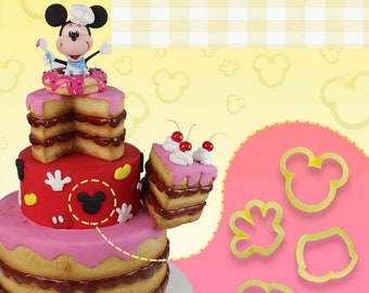 Mickey Mouse Cookie Cutter Set – Disney Fondant Cutters (4 pcs)