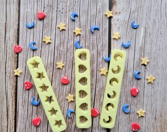 Space Clay Cutter*Clay Tools*Polymer Clay Cutters*Star Earrings cutter*Moon and Star Cutter*Jewelry Celestial Clay Cutter*Mystical Cutters
