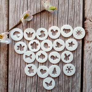 Clay Extruder Discs Set 20 |  Extruder Form Disc For Polymer Clay, Porcelain Cold | Extruder Discs Circle |  Polymer Clay Fondant Tools