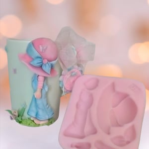Silicon Mold Sara K Applique doll | Silicon Mold Doll | Clay Silicon Mold | Resin Mold | Mold Applique