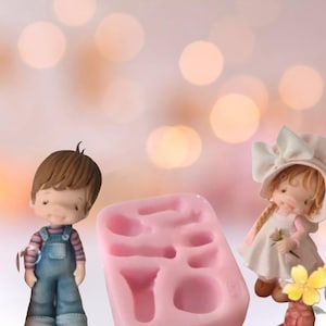 Silicone Mold Pretty Doll | Silicone Mold Sarah K | Polymer Clay Mold | Cake Topper Doll | Craft Supplies | Sculpting figure | Doll Clay