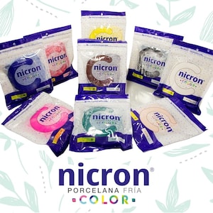 Cold Porcelain Traditional with Color, Professional Air Dry Clay, Porcelana Fria Nicron Tradicional con Color.