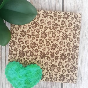 Floral Rubber Texture Mat for polymer clay| Clay stamp| Texture mat| porcelain cold texture mat/ceramics| Polymer Clay Tools| Earring Making