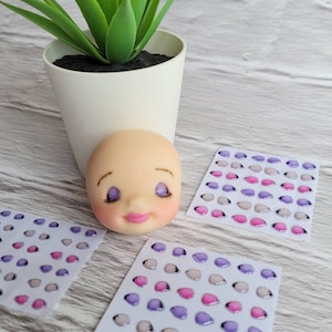 Eyes 3D Wink Stickers 18 Pairs,Ojos 3D autoadhesivos ,cold porcelain 3D eyes,porcelana fria,foam art, crafts for dolls,adhesive sticker 3D..
