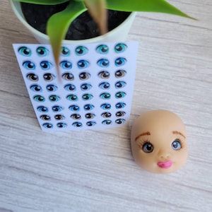 Eyes 3D Stickers,Ojos 3D ojos autoadhesivos ,cold porcelain,porcelana fria,foam art, crafts for dolls,adhesive sticker3d.