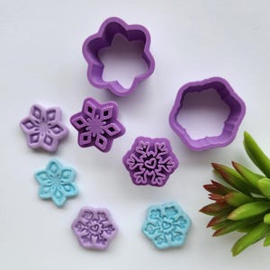 Clay Stamp Christmas | Clay stamps for pottery tools | Clay cutter | Cutter Stamp Snowflakes | Tools Snowflake Polymer Clay Cutter