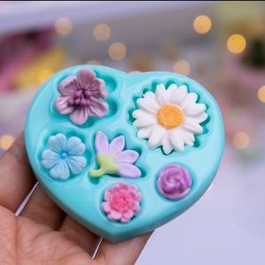 Flowers Silicone Mold | Mold Leaf | Clay Silicone Mold | Resin Silicone Mold | Clay Flower Petals Silicone Mold