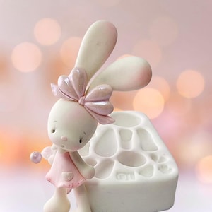 Rabbit Silicone mold | Cute Bunny Mold | Bunnies Mold | Bunny Rabbit Theme Mold | Easter Bunny Silicone | Clay Mold | Silicone Mold Resin