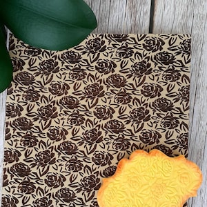 Floral Rubber Texture Mat for polymer clay| Clay stamp| Texture mat| porcelain cold texture mat/ceramics| Polymer Clay Tools| Earring Making