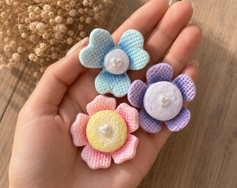 Flowers Cutters Embossing for Cookie or Fondant & Polymer Clay - Jewelry Earrings Making - Spring Polymer Clay Cutters Flowers Petals