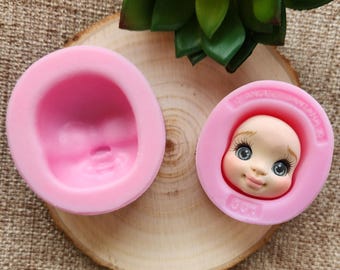 Stampo in silicone flessibile per bambole con viso / Stampo in silicone per bambole con viso / Stampo in silicone per bambole con viso / Stampo in resina per arti e mestieri