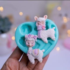 Llama Silicone mold | Silicon mold flexible |  Animal silicone mold | Cute llama mold