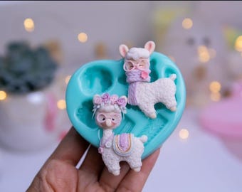 Llama Silicone mold | Silicon mold flexible |  Animal silicone mold | Cute llama mold