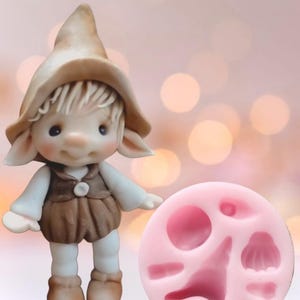 Siliconen mal mini elfjes | Schattige kleine elfjes | Polymeerklei mal |  Siliconen mal kerstelf | Vakantiekleivorm |Multifunctionele kleivorm