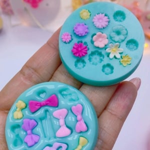 Micro Flower Silicone Mold-Jewelry Making Craft Mold-Floral Polymer Clay Mold-Silicone mold Flowers Porcelain cold-3D manicure Silicone mold
