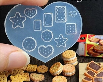 Stampi in silicone per biscotti / Gioielli in argilla Mini stampi minuscoli / Biscotti in miniatura Stampo in silicone / Stampi in silicone per argilla polimerica per pasticceria