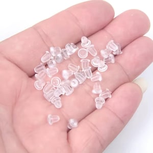 Plastic Ear Nuts, Silicon Earring Backs, Earrings Stoppers, Clutch Earring Backs, Earring Stops, Earring Nuts, Silicon Stopper.