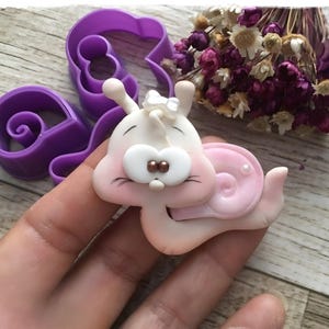 Snail Cute Embosser Cookie Cutter Set- Snails Shape Clay Earring Cutter, Cookie Cutters, Cortador de Caracol.