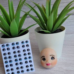Eyes 3D Stickers,Ojos 3D ojos autoadhesivos ,cold porcelain,porcelana fria,foam art, crafts for dolls,adhesive sticker3d.