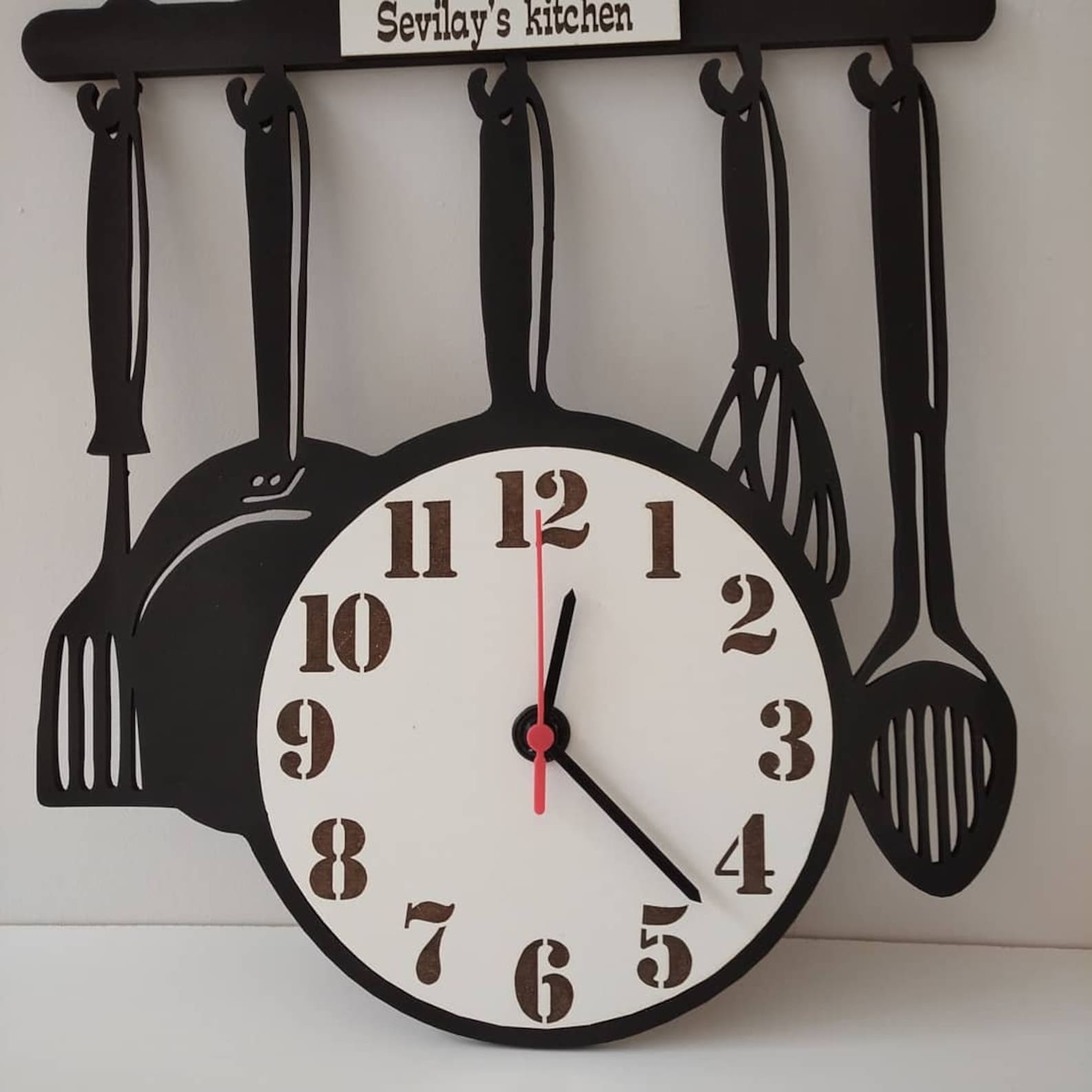 Custom designed kitchen wall clock Etsy