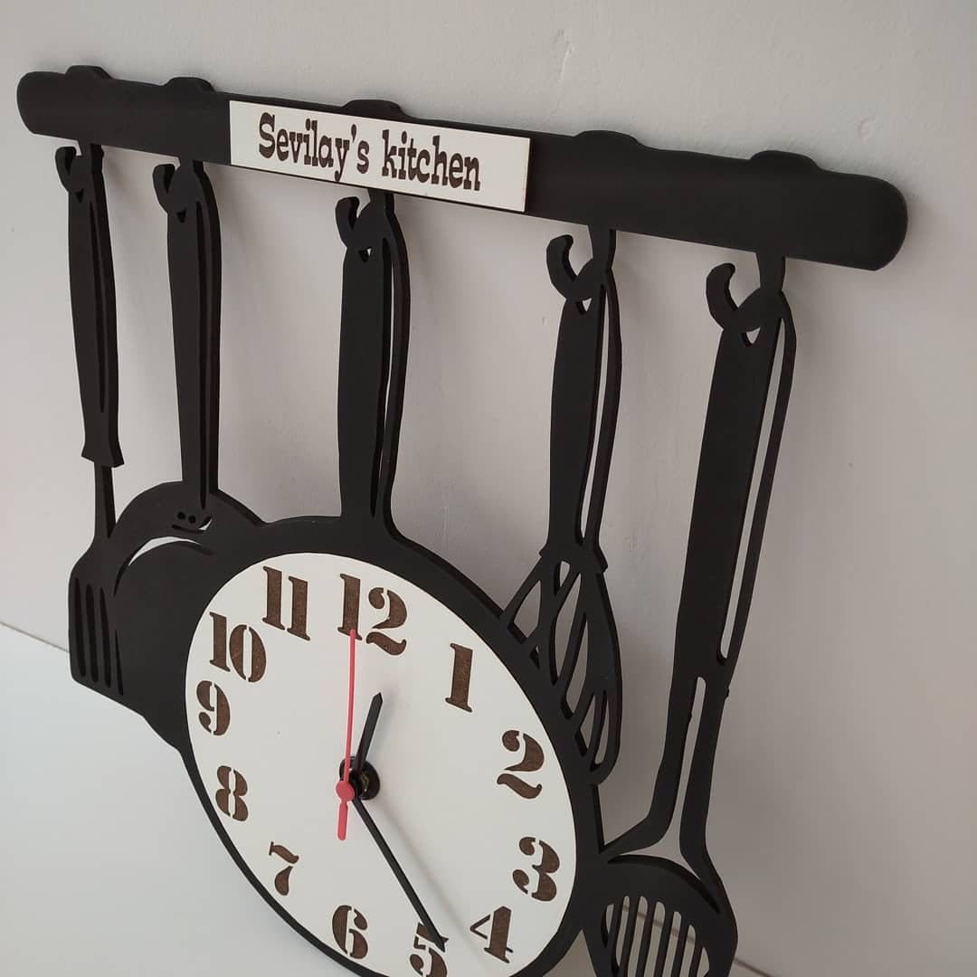 Custom designed kitchen wall clock Etsy